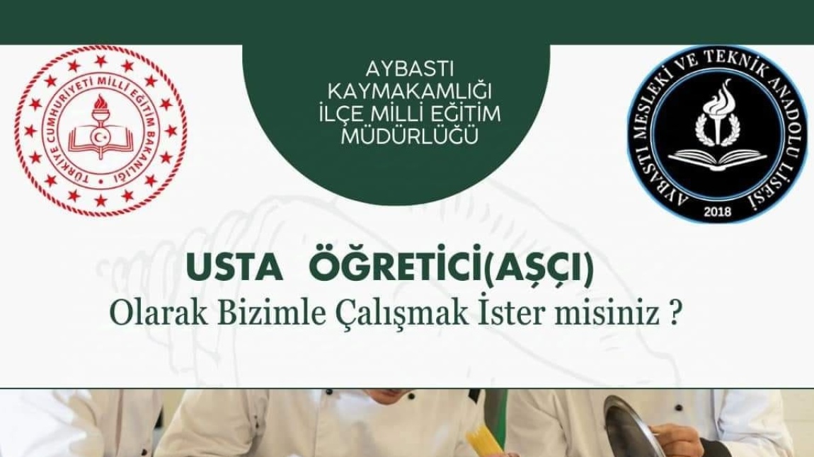 USTA ÖĞRETİCİ AŞÇI ALIMI